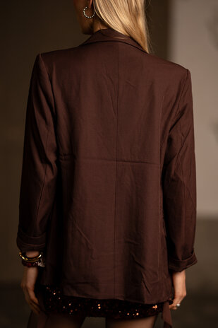 ILYANA blazer chocolat