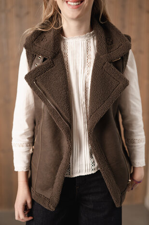 NAYA veste sans manches choco