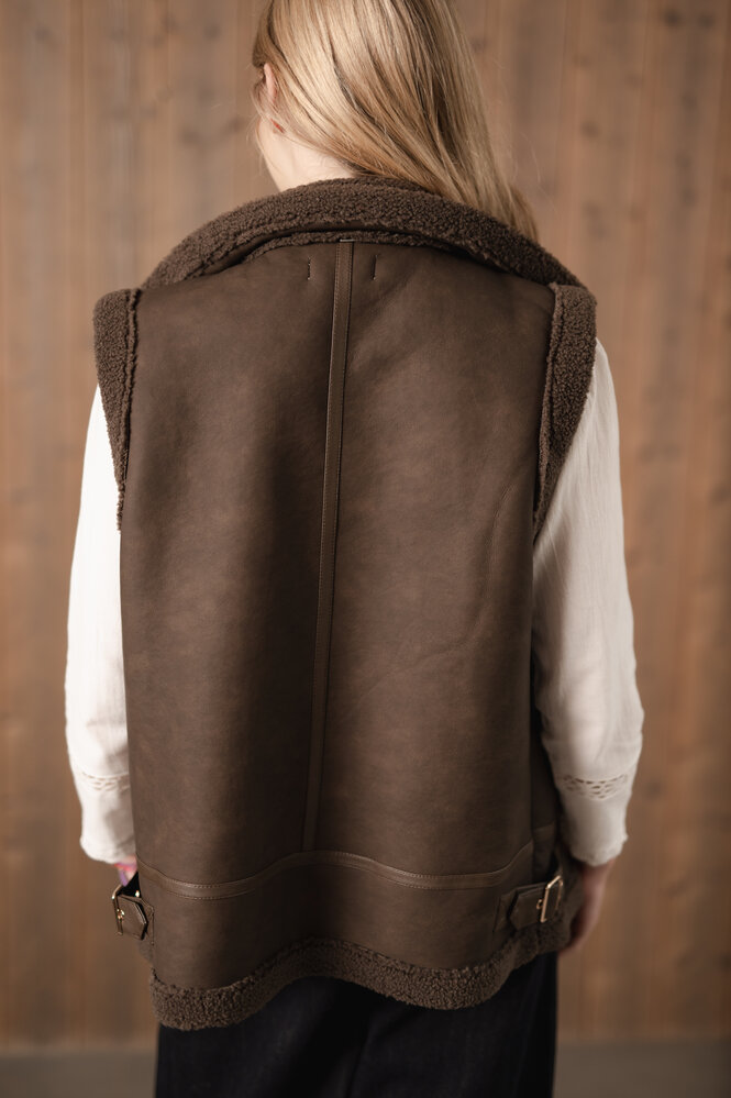 NAYA veste sans manches choco