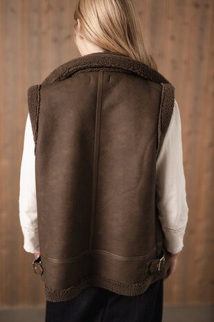 NAYA veste sans manches choco