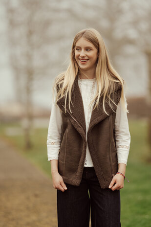 NAYA veste sans manches choco