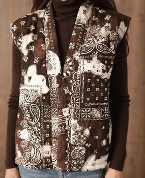 FELICIA gilet sans manches marron