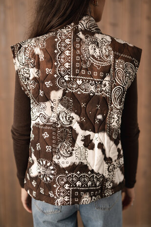 FELICIA gilet sans manches marron