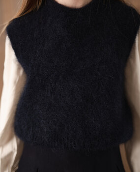 SHINA pull sans manches bleu marine