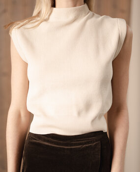 YSEULT blouse sans manches beige