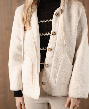 LORELEI veste teddy écru