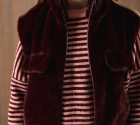 LEORINE veste sans manches bordeaux