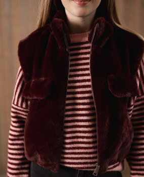 LEORINE veste sans manches bordeaux