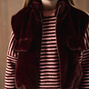 LEORINE veste sans manches bordeaux