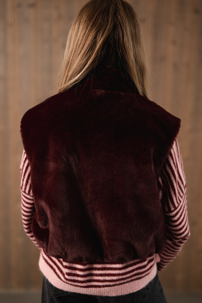 LEORINE veste sans manches bordeaux