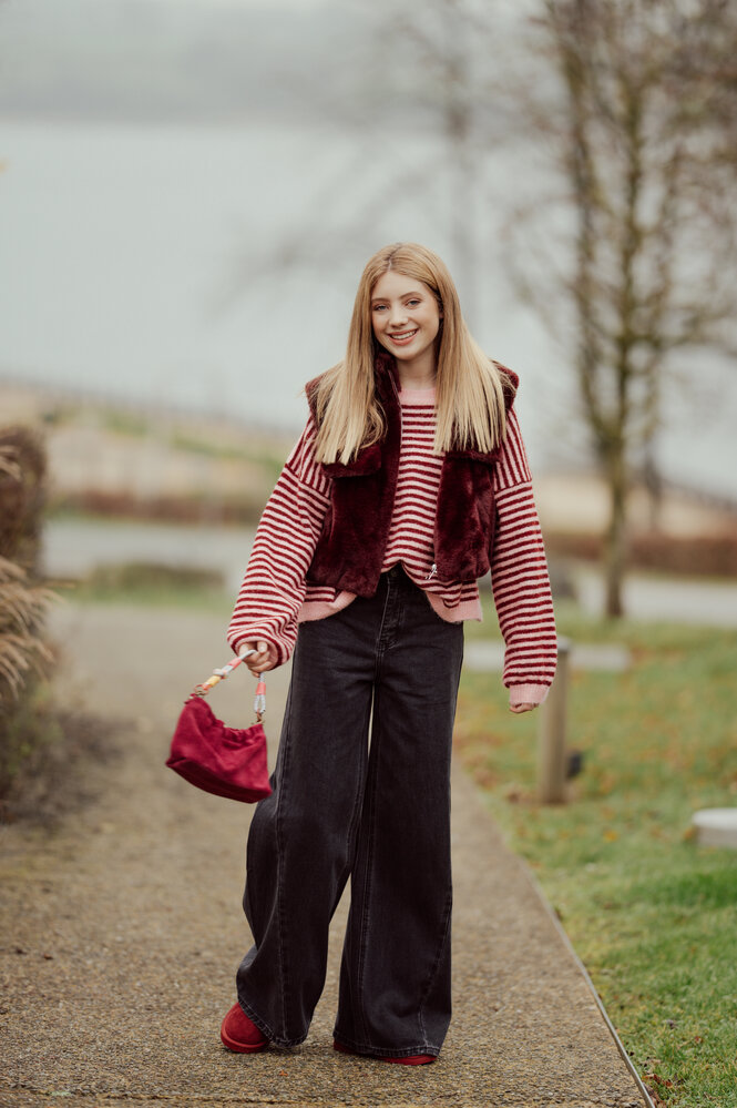 LEORINE veste sans manches bordeaux