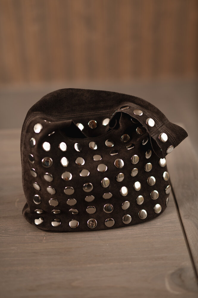 Sac clouté choco ELODIE Sac clouté choco ELODIE