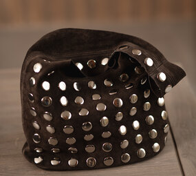 Sac clouté choco ELODIE