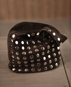 Sac clouté choco ELODIE Sac clouté choco ELODIE