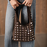 Sac clouté choco ELODIE Sac clouté choco ELODIE