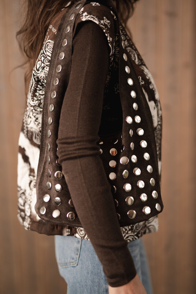 ELODIE sac clouté choco ELODIE sac clouté choco