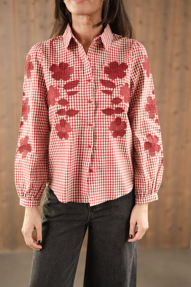 ELINA chemise bordeaux