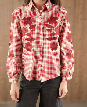 ELINA chemise bordeaux