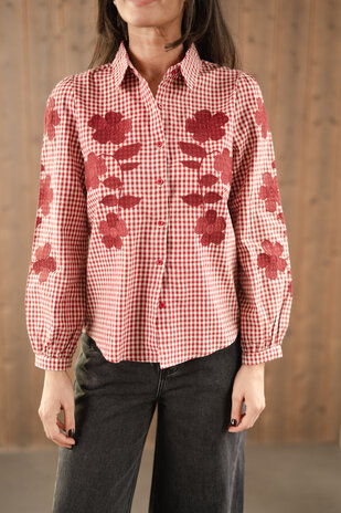 ELINA chemise bordeaux