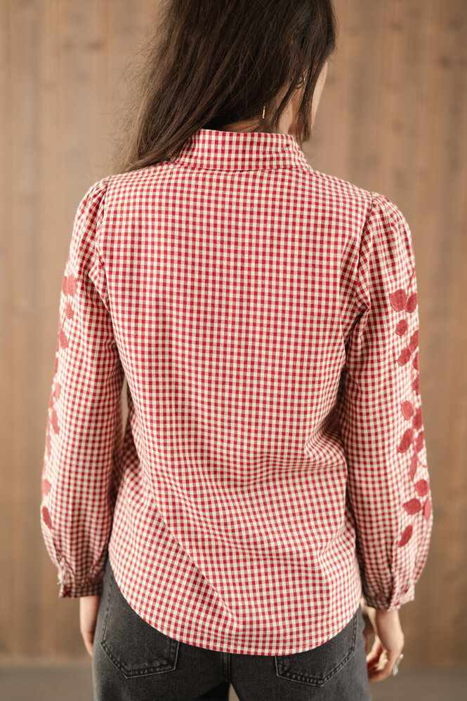 ELINA chemise bordeaux