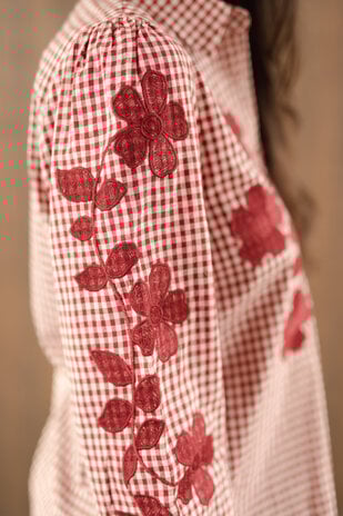 ELINA chemise bordeaux