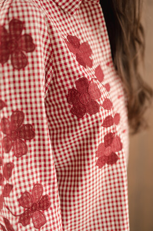 ELINA chemise bordeaux