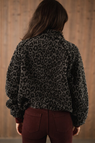 MIREL pull léopard gris
