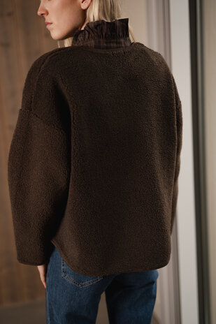 SELMA veste teddy choco