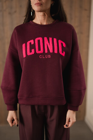 ORELYA pull iconic bordeaux