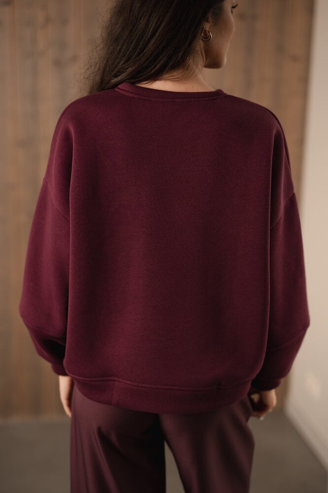 ORELYA pull iconic bordeaux