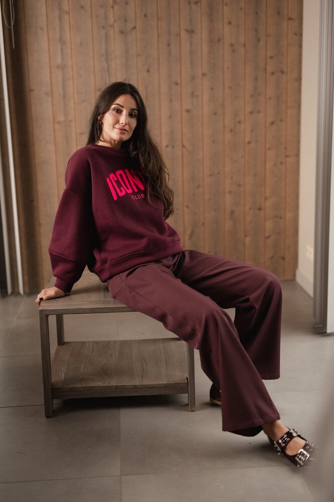 ORELYA pull iconic bordeaux