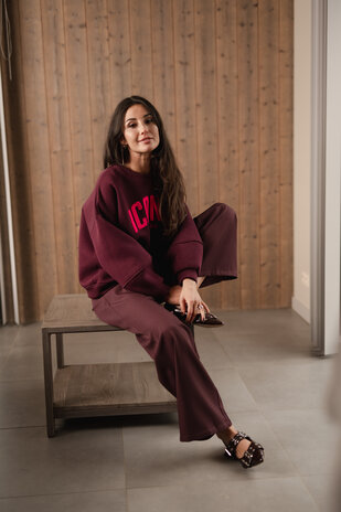 ORELYA pull iconic bordeaux