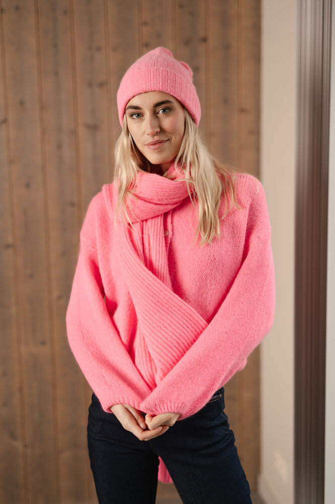 LYSE écharpe rose fuchsia