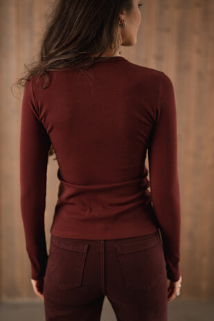 OLGA t-shirt bordeaux