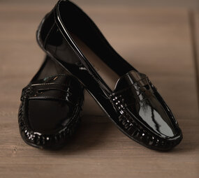 GINNY mocassins noir vernis GINNY mocassins noir vernis