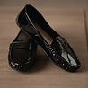 GINNY mocassins noir vernis