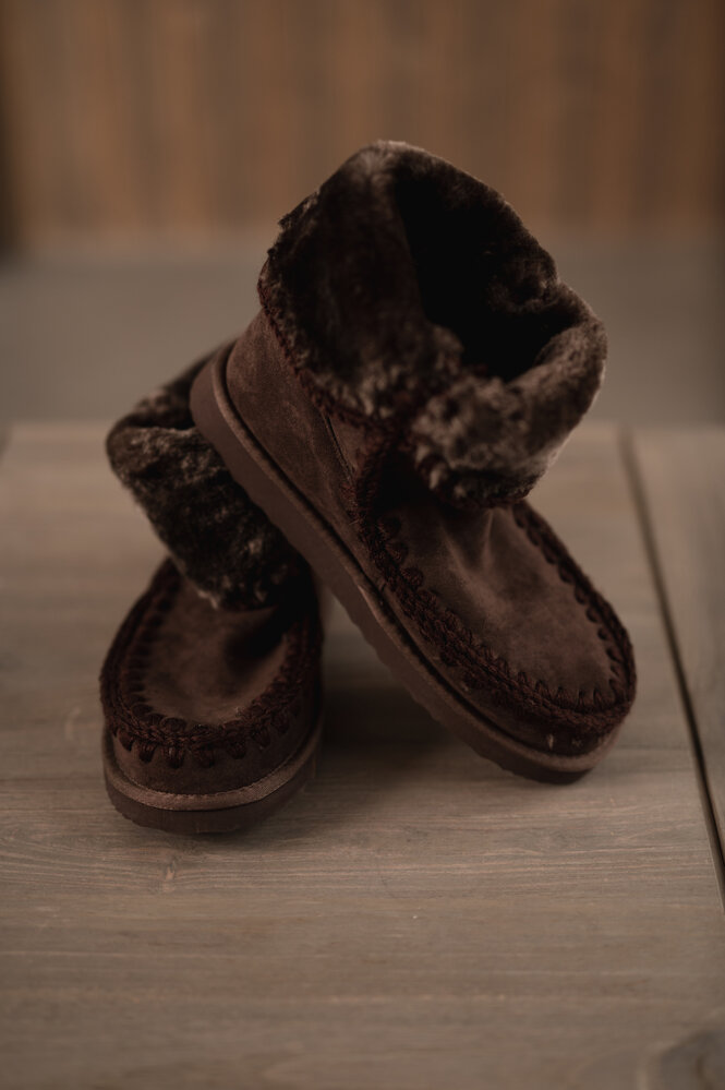 ELYNA bottines fourrées chocolat ELYNA bottines fourrées chocolat