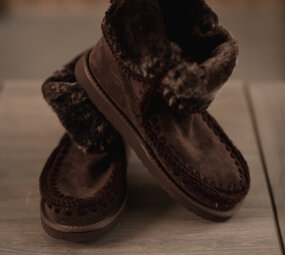 ELYNA bottines fourrées chocolat