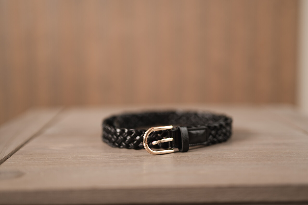NAELLE ceinture noire tressée NAELLE ceinture noire tressée