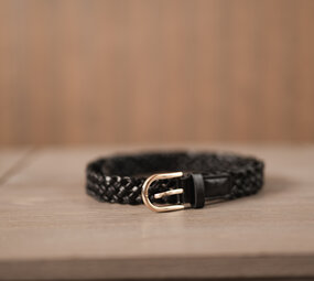 NAELLE ceinture noire tressée