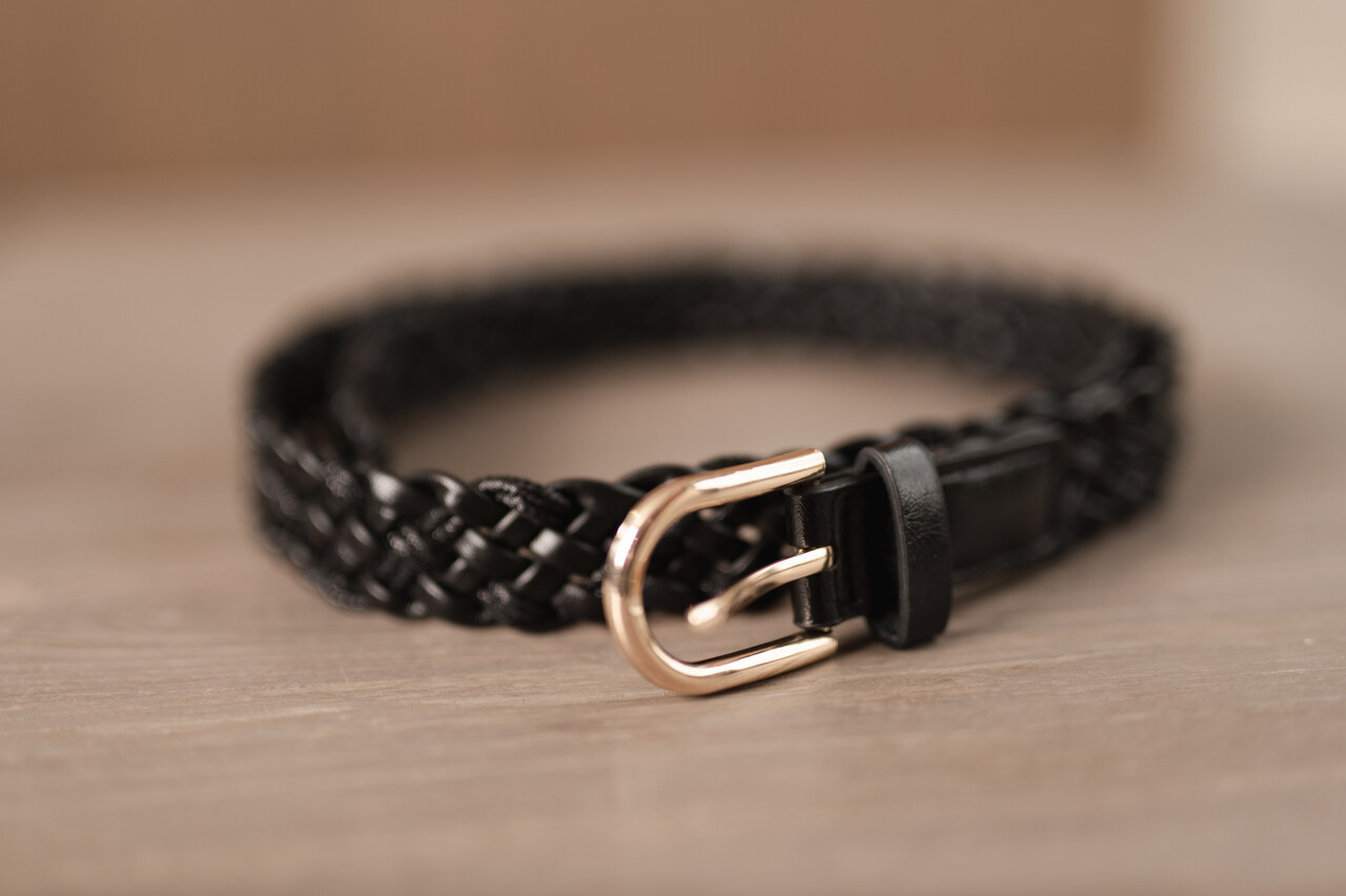 NAELLE ceinture noire tressée NAELLE ceinture noire tressée