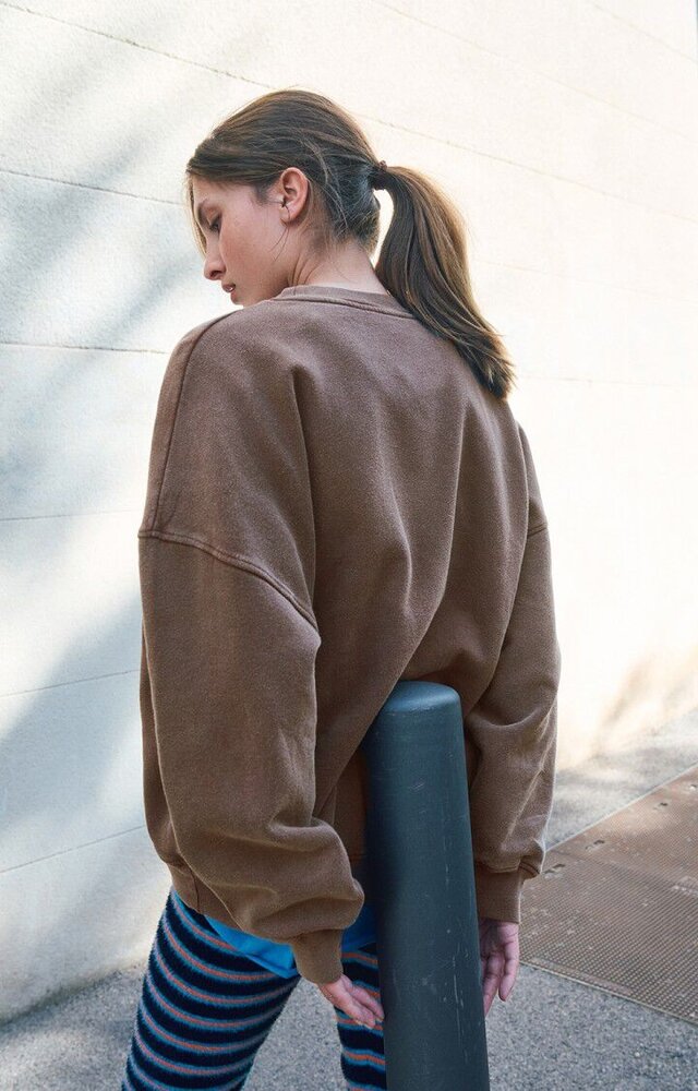 AMERICAN VINTAGE PLIZZY sweat chataignier vintage