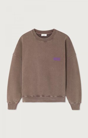 AMERICAN VINTAGE PLIZZY sweat chataignier vintage