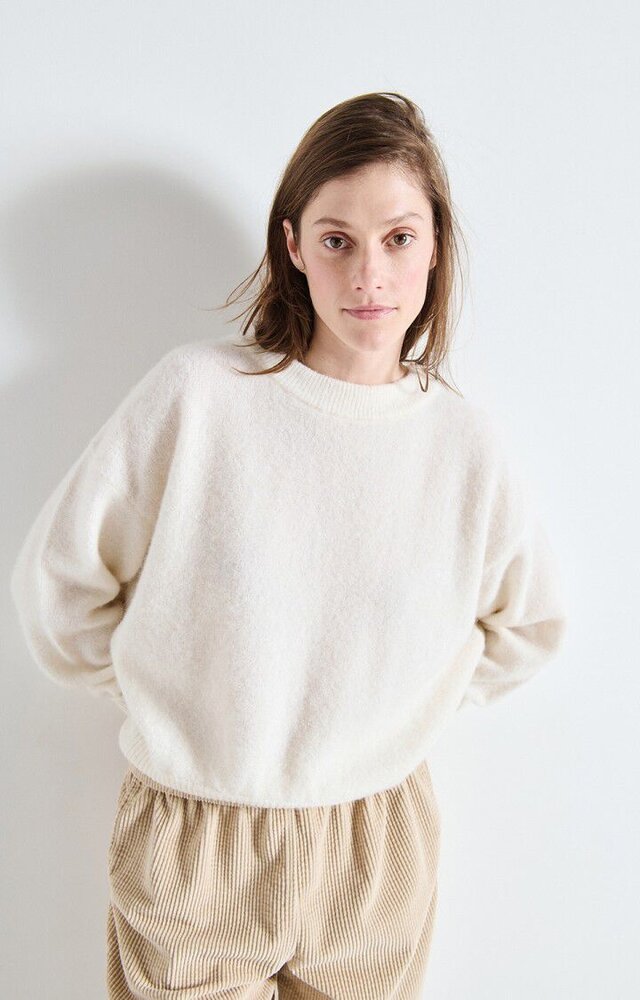 AMERICAN VINTAGE VITOW pull blanc AMERICAN VINTAGE VITOW pull blanc