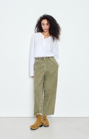 UZATOWN pantalon olive