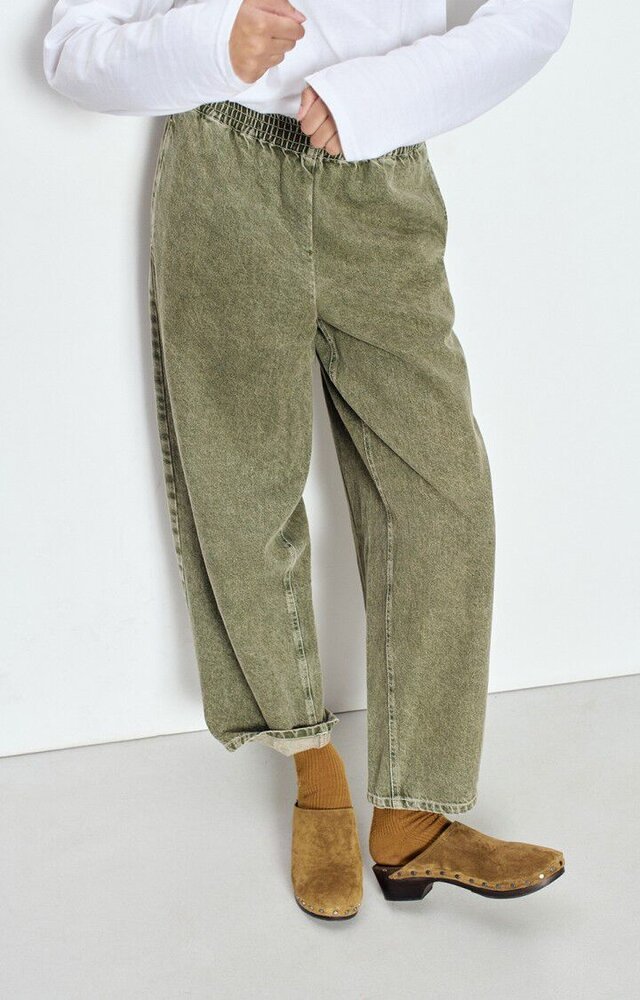 UZATOWN pantalon olive