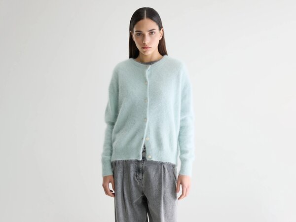 BELLEROSE DATHAN cardigan en angora Ice