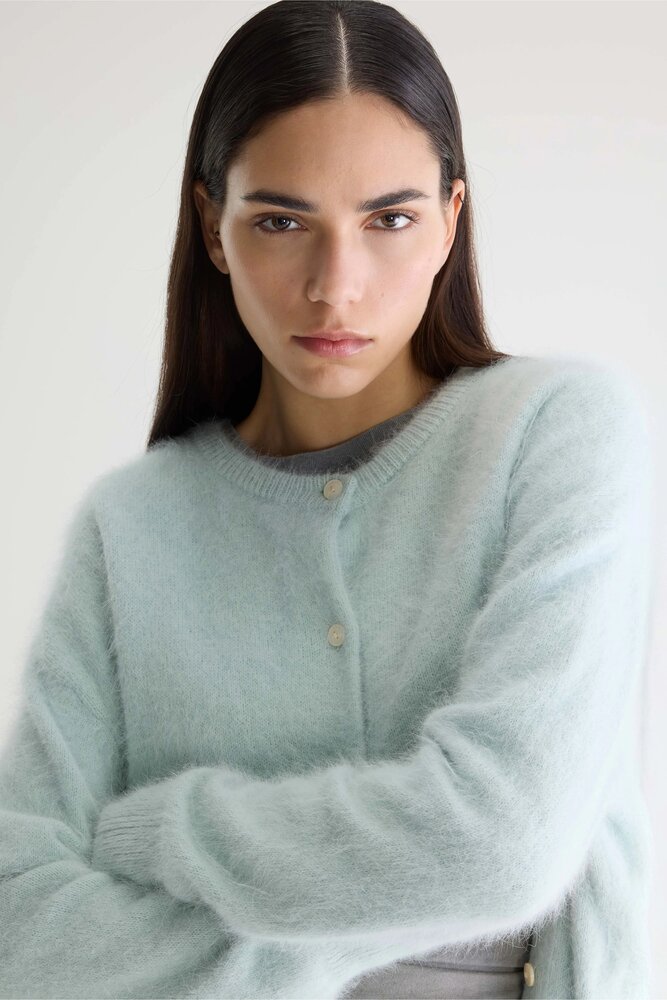 DATHAN cardigan en angora Ice