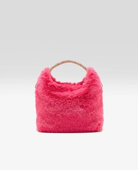 BELLEROSE HELCRO sac à bandoulière en fausse fourrure cord / geranium