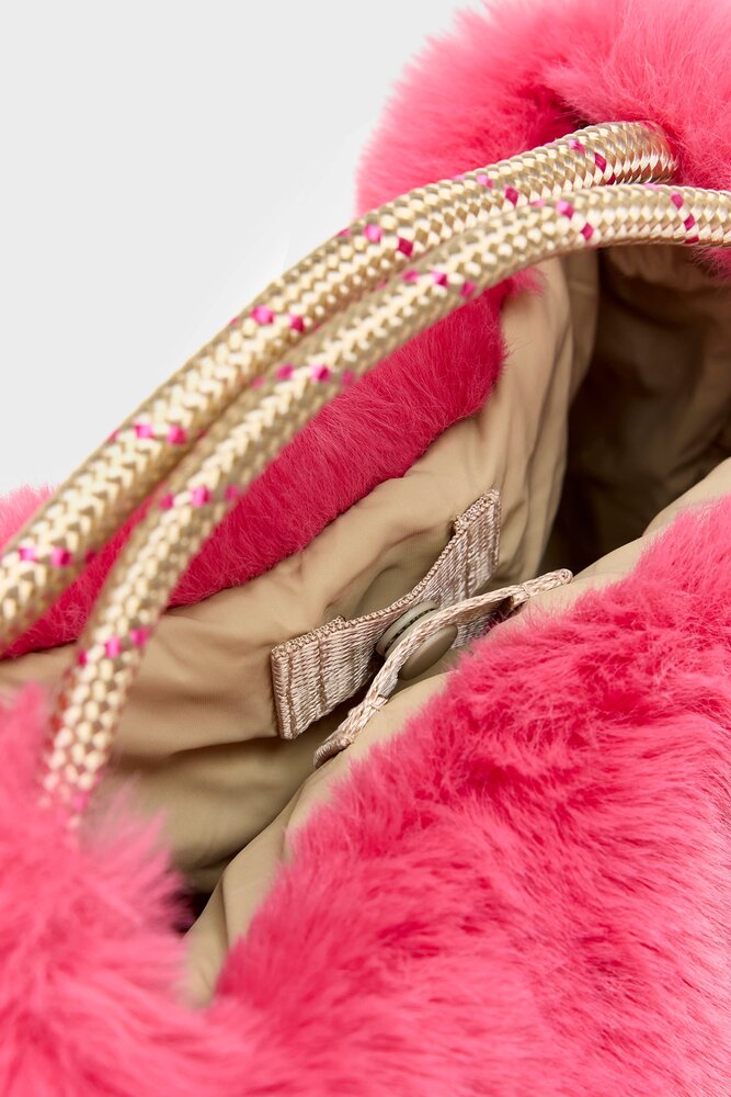 HELCRO sac à bandoulière en fausse fourrure cord / geranium